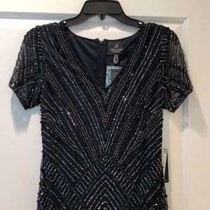 Adrianna Papell navy gown